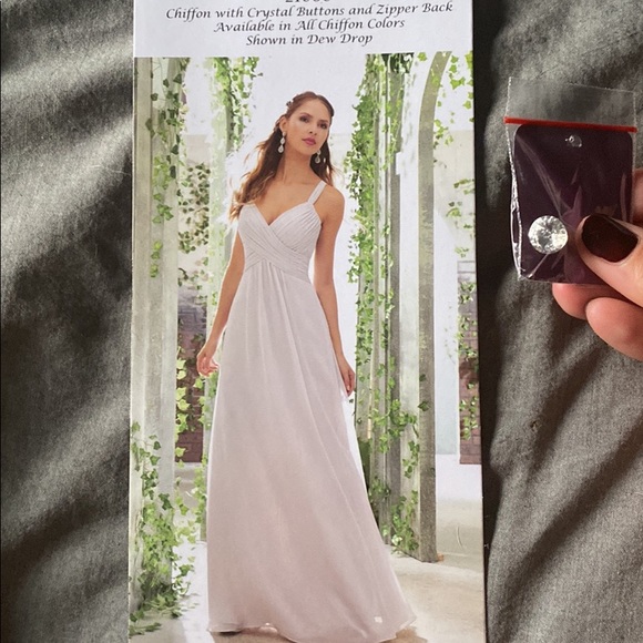 Slate Blue- Mori Lee bridesmaid Gown - Picture 4 of 4